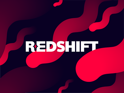 REDSHIFT | Full logotype branding design logo rocket space vector