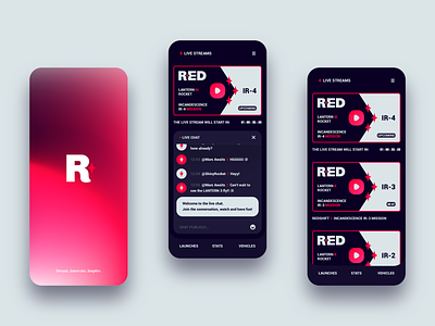 REDSHIFT App - UI/UX Case study - Live branding design graphic design logo space ui ux vector