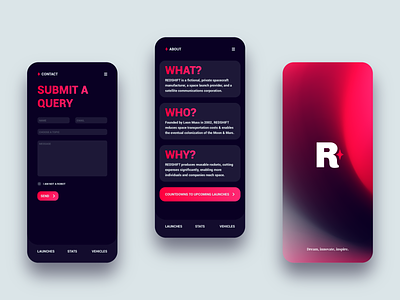 REDSHIFT App - UI/UX Case study - About branding design graphic design logo space ui ux vector