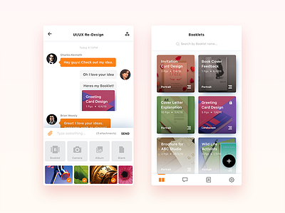 ScriboChat - Redesign app books chat design draw ios iphone message shelf social ui ux