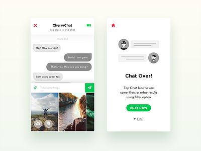 CherryChat - iOS UI Design android anonymous chat conversation date flat ios message navigation social