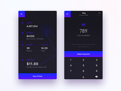 ParkedIt - iOS App UI/UX Design