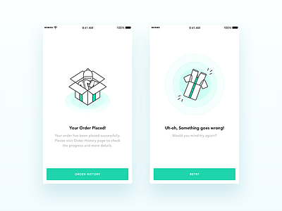 Empty States - Part 02 - App UI/UX Design android ecommerce empty state fashion ios iphone market onboarding ui ux