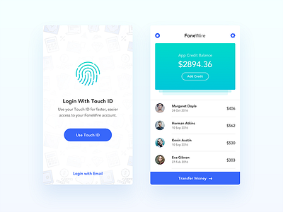 FoneWire - WIP - Payment App UI UX Design