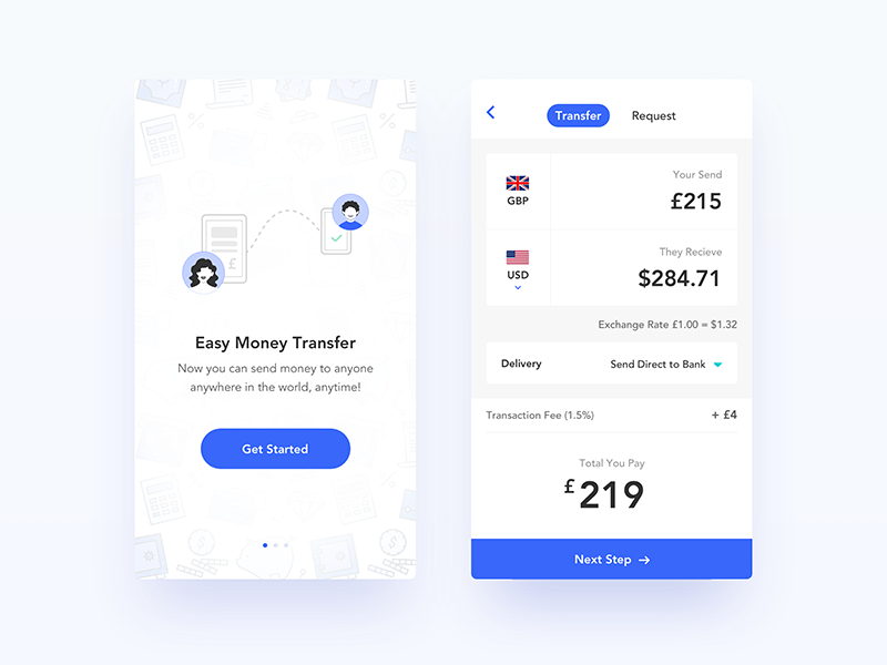 FoneWire - WIP - Payment App UI UX Design by Nimasha Perera on Dribbble