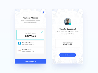 FoneWire - WIP - Payment App UI UX Design android ecommerce ios iphone list payment summary transfer ui ux