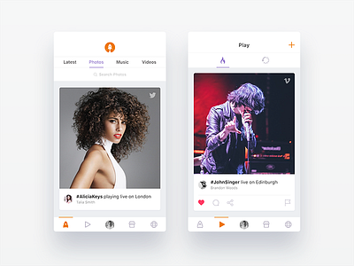 Upcoming Social App - WIP android flat ios minimal music network photo settings social video