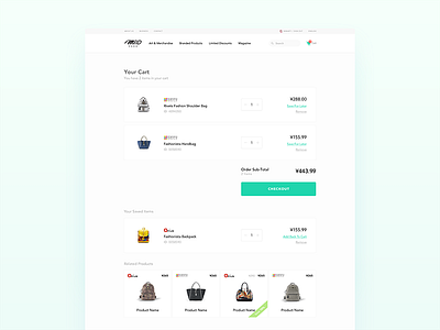 MIID - Ecommerce Fashion Web UI/UX Design android cart checkout ecommerce fashion ios market ui ux web