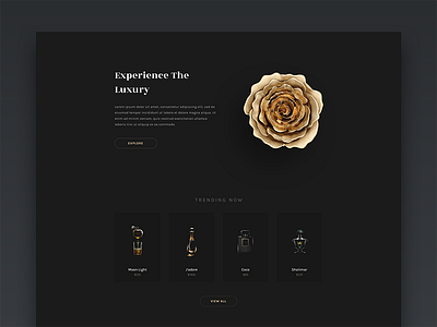 Elegance Luxury Fashion UI Kit - Home Page Sneak Peek dark ecommerce elegant gui kit minimal product ui ux website