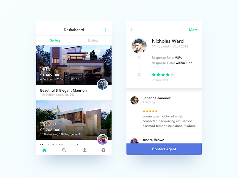  Real  Estate App  UI Design  by Nimasha Perera Dribbble 