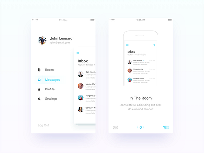 In The Room - Side Menu & Onboarding