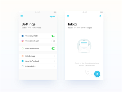 In The Room - Settings & Inbox Empty State