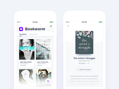 Free books app design exploration