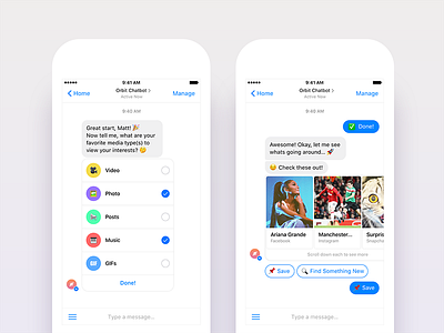 Working on a chatbot flow design for LaunchOrb app app category chatbot ecommerce ios media messenger minimal navigation news social