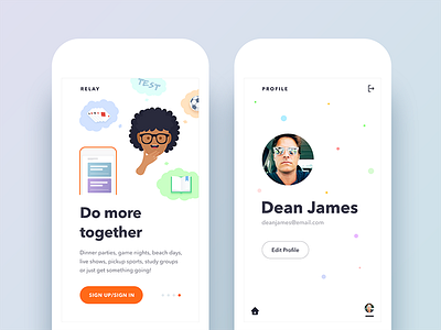Relay - Event/Activity Planning App Redesign activity android app design event ios onboarding profile redesign social ui ux