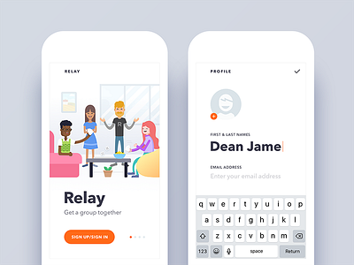 Relay - Event/Activity Planning App Redesign android app create design event ios onboarding profile redesign social ui ux