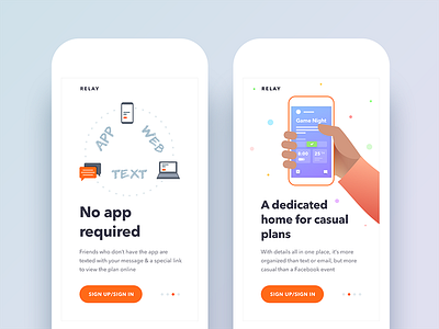 Relay - Event/Activity Planning App Redesign android app compose create design event ios onboarding redesign social ui ux