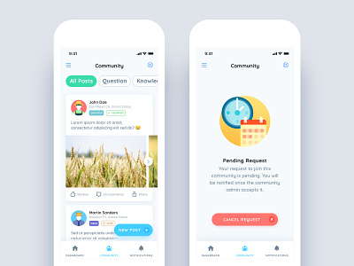 FarmAi - Community Screens android app design ecommerce ios iphone social ui ux
