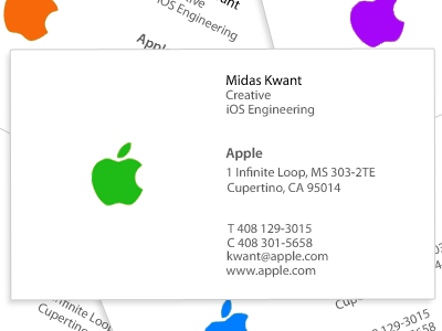 Apple Business Card achievement apple business card