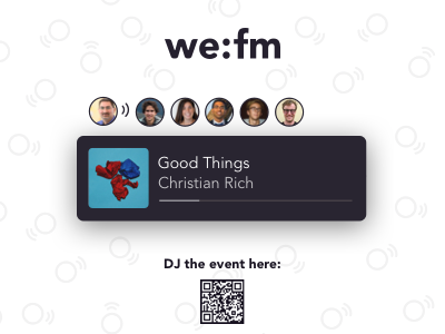 we:fm poster app broadcasting dj listener music stanford wefm