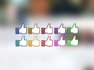 Facebook Like Icon Set