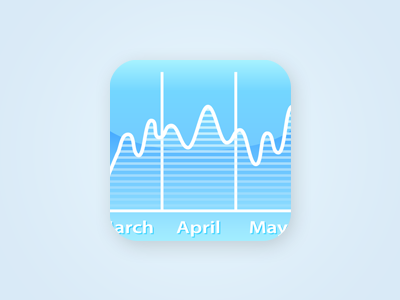 Stocks App app apple graph icon lines recreate stocks vector