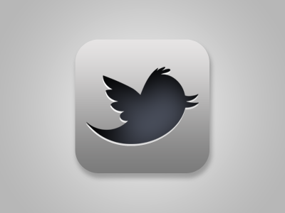 twitter logo grey