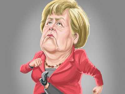 Merkel angela merkel caricature caricatures cartoon digital art funny illustrations politic politics woman