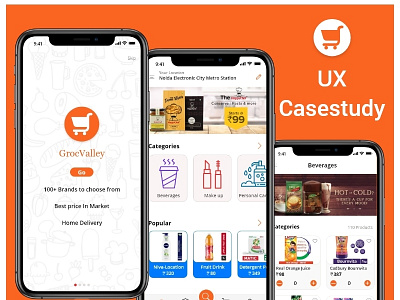 UX Case Study - Grocery delivery application designing for ios