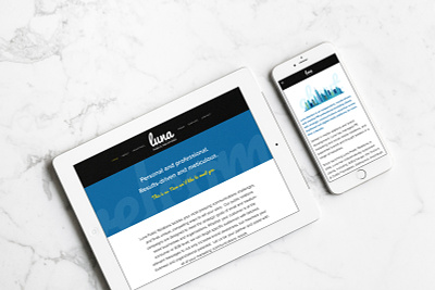 Luna Public Relations Website Design branding design small business typography website website design
