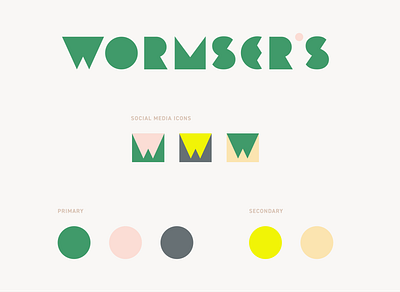 Wormser's Logo brand identity branding color palette design logo small business typography