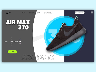 Nike Web Design | Ui Design | Landing Page design graphicdesign minimal nike nike air max ui uidesign webdesign website design