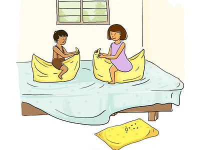 Childhood memories illustration ps bro sis love