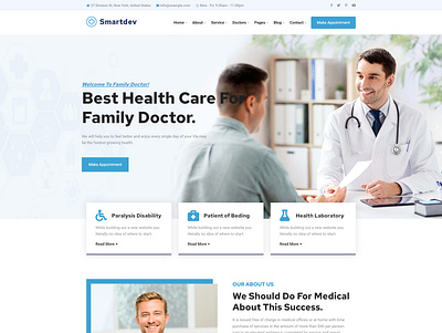 Health care for Family Doctor service Website on WordPress agency website elementor elementor pro homepage design services website