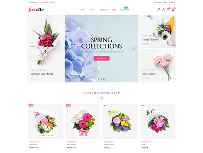 Flower Store Ecommerce website by woocommerce ecommerce elementor pro flower shop store design woocommerce