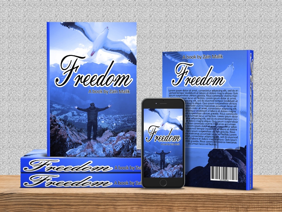 Download Freedom book cover in mockup ebook kindle Amazon by Zain ...