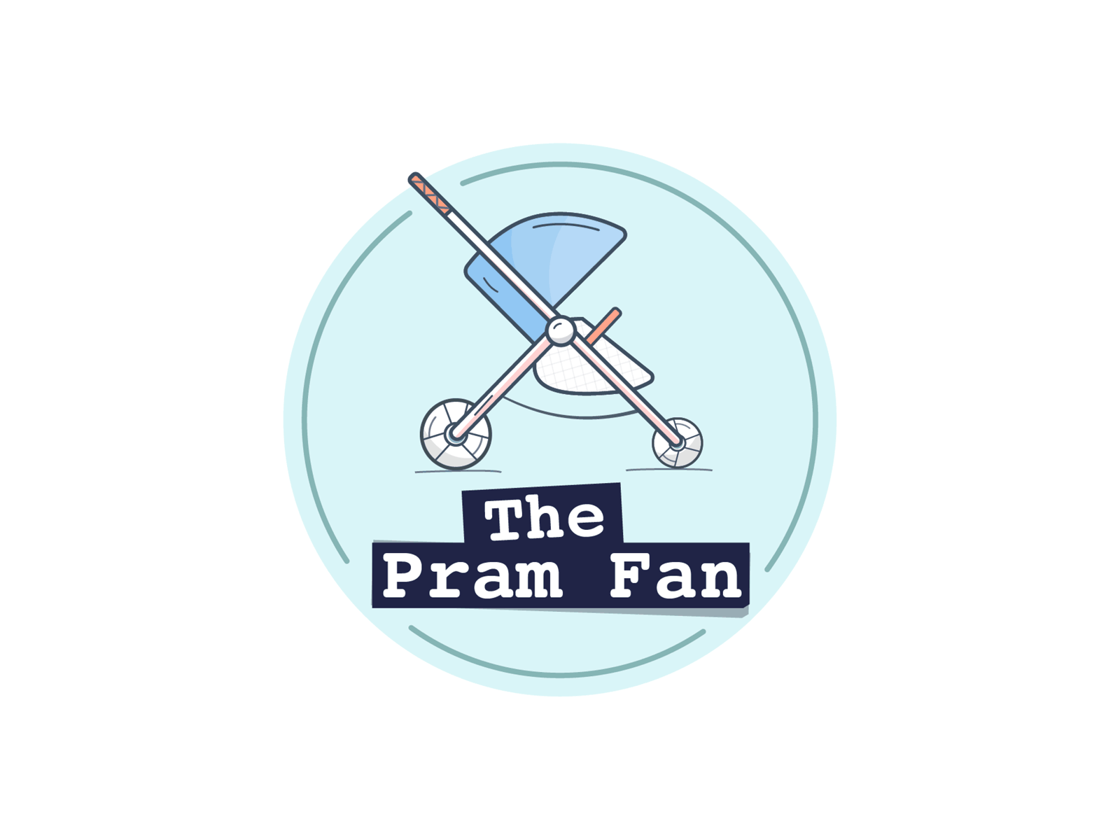 The Pram Fan logo design baby branding bugaboo logo logo design pram