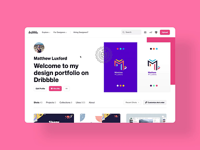 Dribbble update! branding dribbble redesign web design