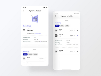 Payment schedule app bank banking app illustration ios iphone iphone x mobile payment app ui vector