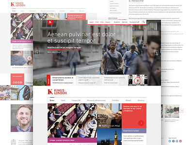 Kings College London college education kings college people rwd ui web web design