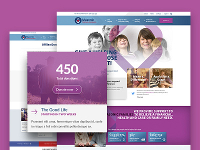 Charity site charity clean digital digital design pink responsive responsive design website