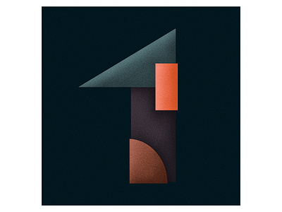 number 1 36days 36daysoftype 36daysoftype06 abstract colours design geometric illustration letterforms shapes type typography