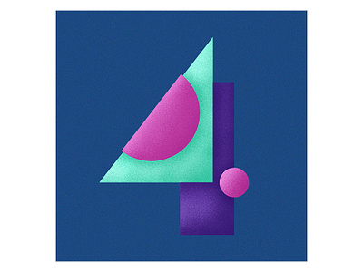 number 4 36days 36daysoftype 36daysoftype06 abstract colours design four geometric illustration letterforms numbers shapes type typography