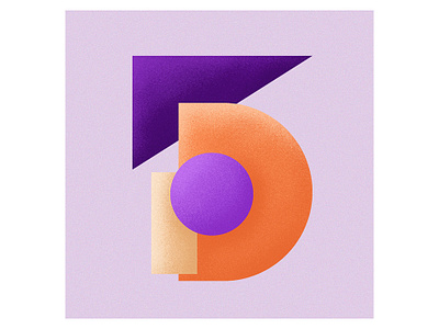 number 5 36days 36daysoftype 36daysoftype06 abstract colours design five geometric illustration numbers shapes type typography