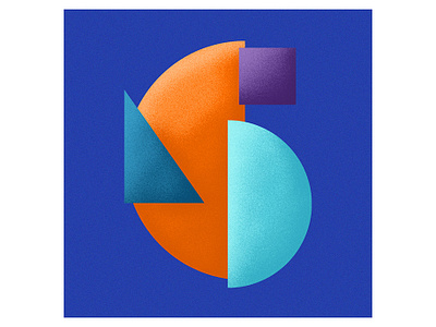 number 6 36days 36daysoftype 36daysoftype06 abstract colours design geometric illustration numbers shapes six type typography