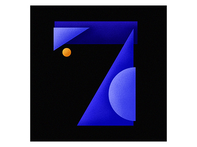 number 7 36days 36daysoftype 36daysoftype06 abstract colours design geometric illustration numbers seven shapes type typography