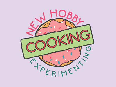 Cooking - New Hobby - Logo design (Personal Project) abstract art branding design flat illustration lettering logo logodesign minimalist