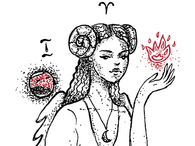 ARIES - Zodiac Project, stickers for handmade candle company