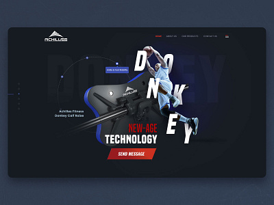 Sports Product Banner Design banner clean design graphic design minimal product sports technology ui web website