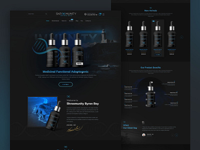 Clean & Minimal Medical & Pharmaceutical Product Website Design black branding clean cool e commerce flat medical minimal pharmaceutical product shopping supplements ui ux web website